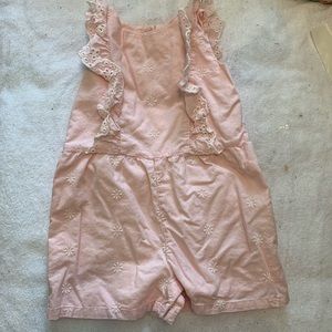 EUC pink and white romper